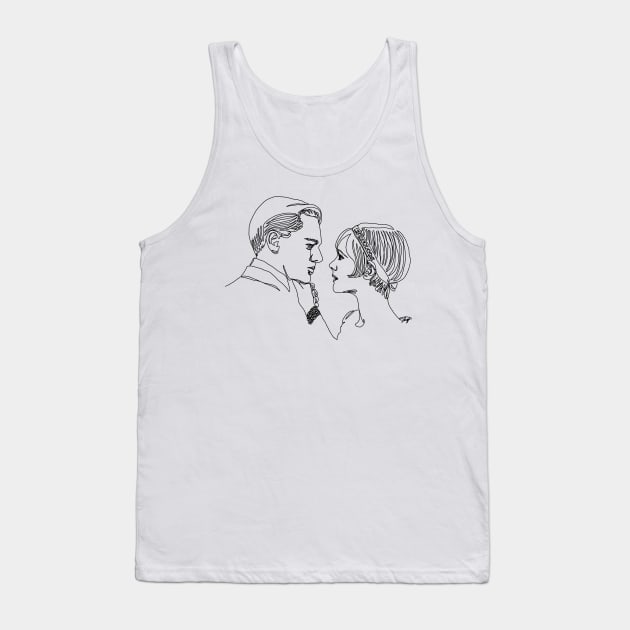 Love in The Great Gatsby, line art Tank Top by ArtInPi